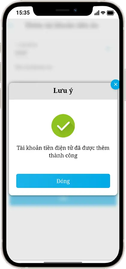 Bước 6: Liên kết ví điện tử USDT thành công